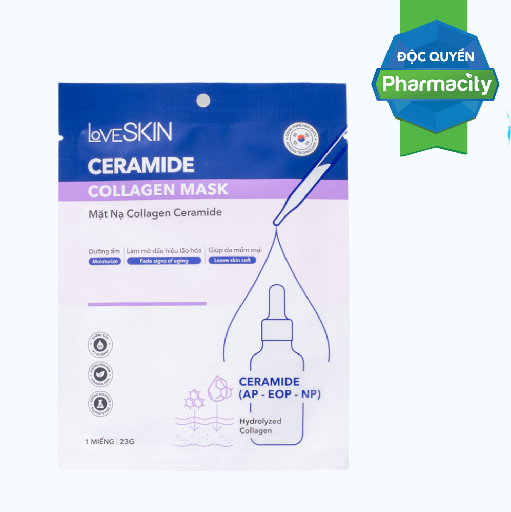 LoveSkin Collagen Ceramide dưỡng ẩm, làm mềm da (gói 23g)