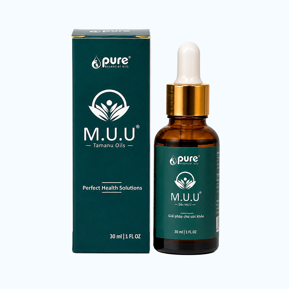 Dầu mù u M.U.U hỗ trợ làm lành nhanh các vết thương hở, côn trùng cắn (30ml)