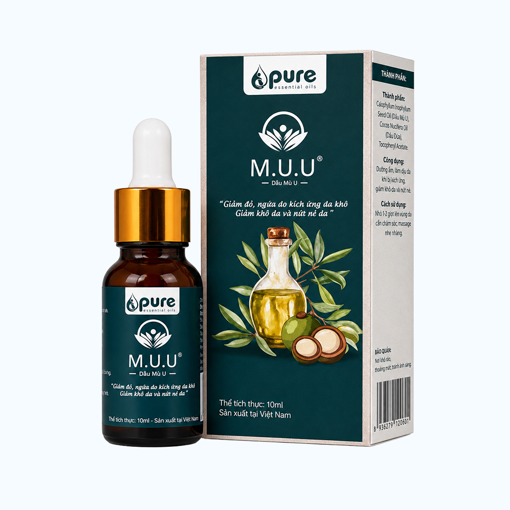 Dầu Mù U M.U.U làm mềm và giảm khô da, cải thiện độ đàn hồi da (10ml)
