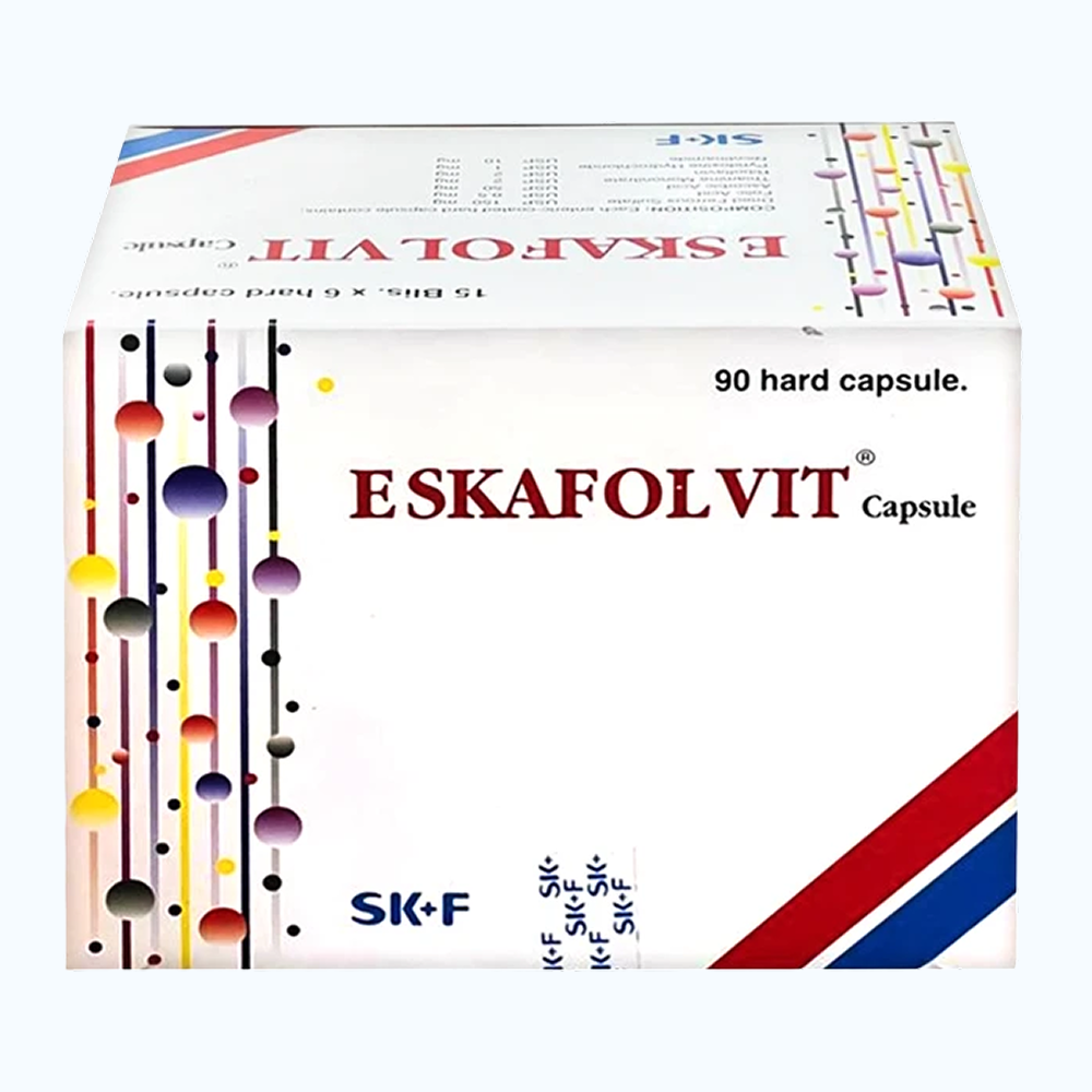 Thuốc Eskafolvit Capsule phòng và điều trị bệnh thiếu máu do thiếu sắt (15 vỉ x 6 viên)