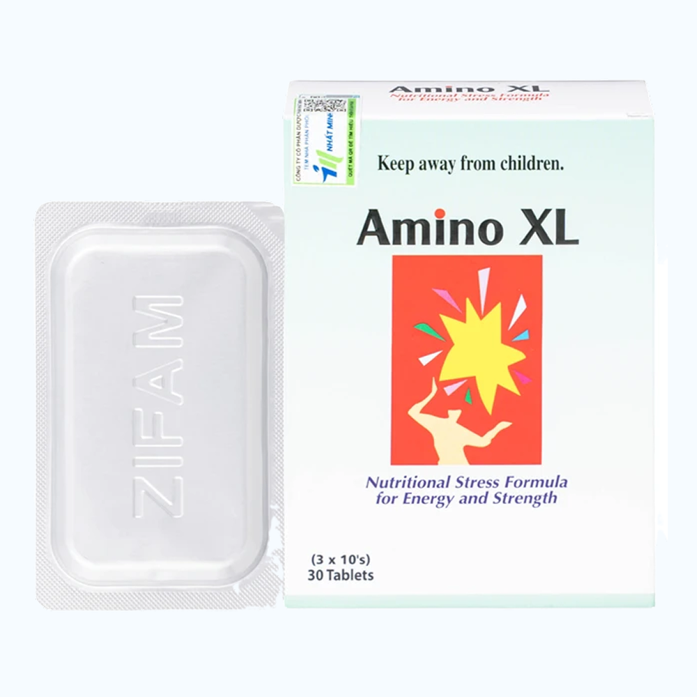 Thuốc Amino XL hỗ trợ ngăn ngừa thiếu hụt protein, duy trì và cải thiện sức khỏe (Hộp 3 vỉ x 10 viên)