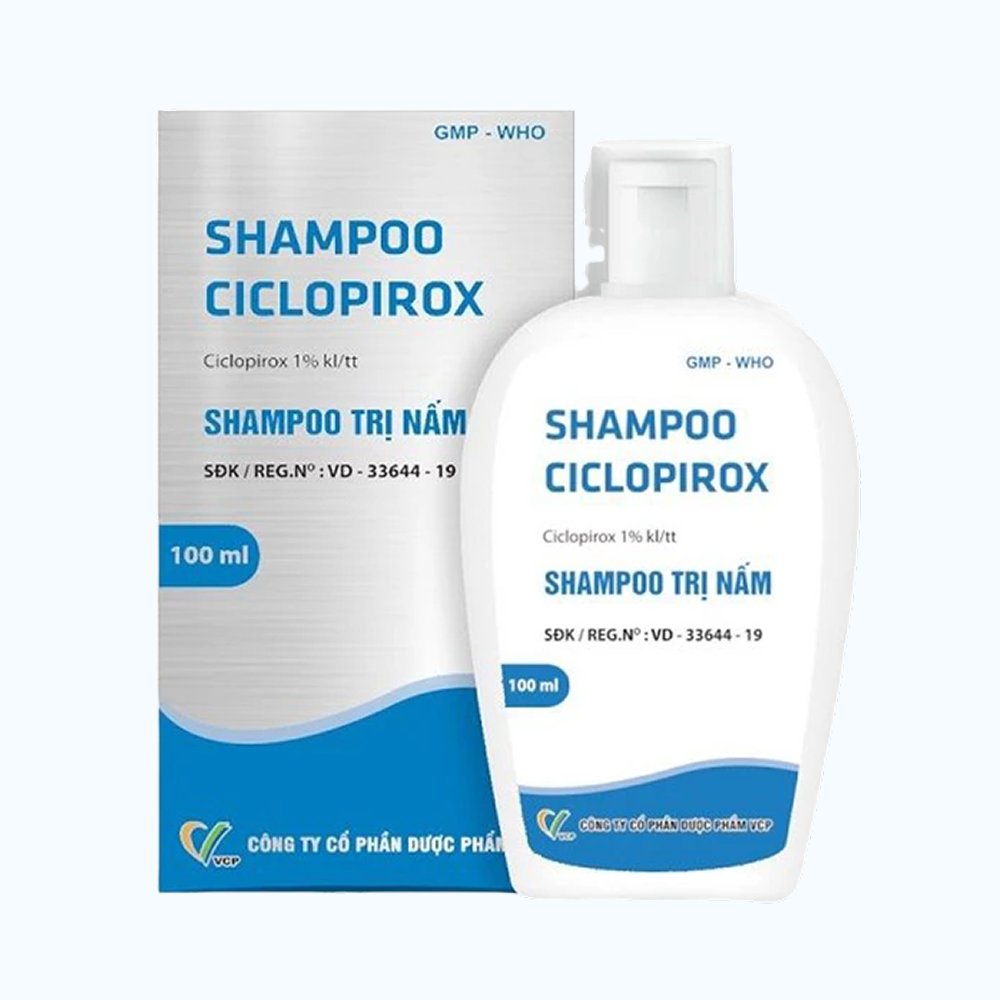 Dầu gội Shampoo Ciclopirox VCP hỗ trợ trị nấm (100ml)