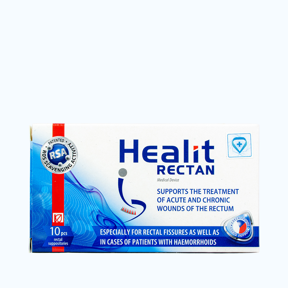Viên đặt hậu môn HEALIT Rectan hỗ trợ giảm đau trĩ cấp (2 vỉ x 5 viên)
