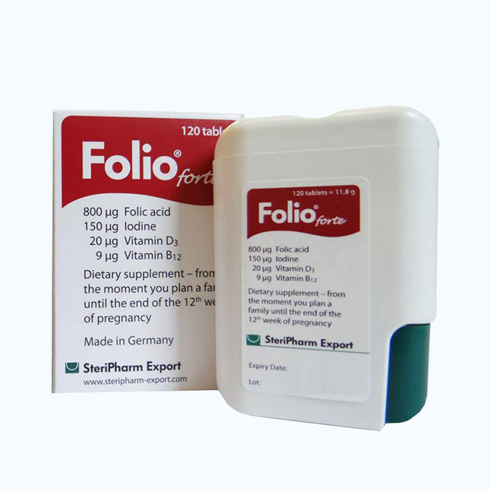 Folio Forter 800 µg SteriPharm (Hộp x 30 viên)