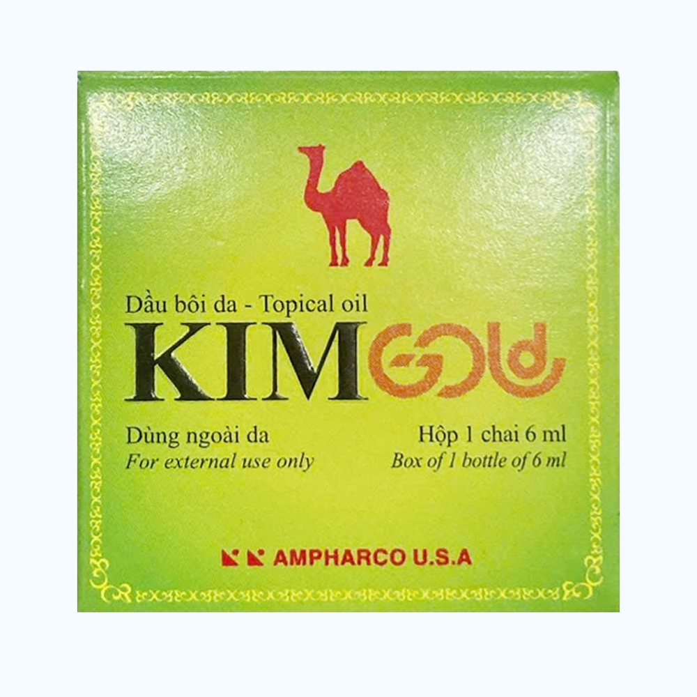 Dầu gió kim gold ampharco 6ml (Hop 10 chai)