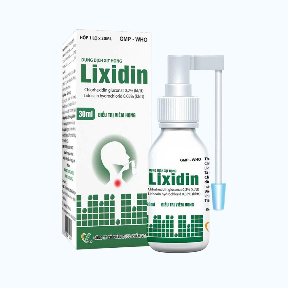 Xịt họng Lixidin VCP (Chai 30ml)
