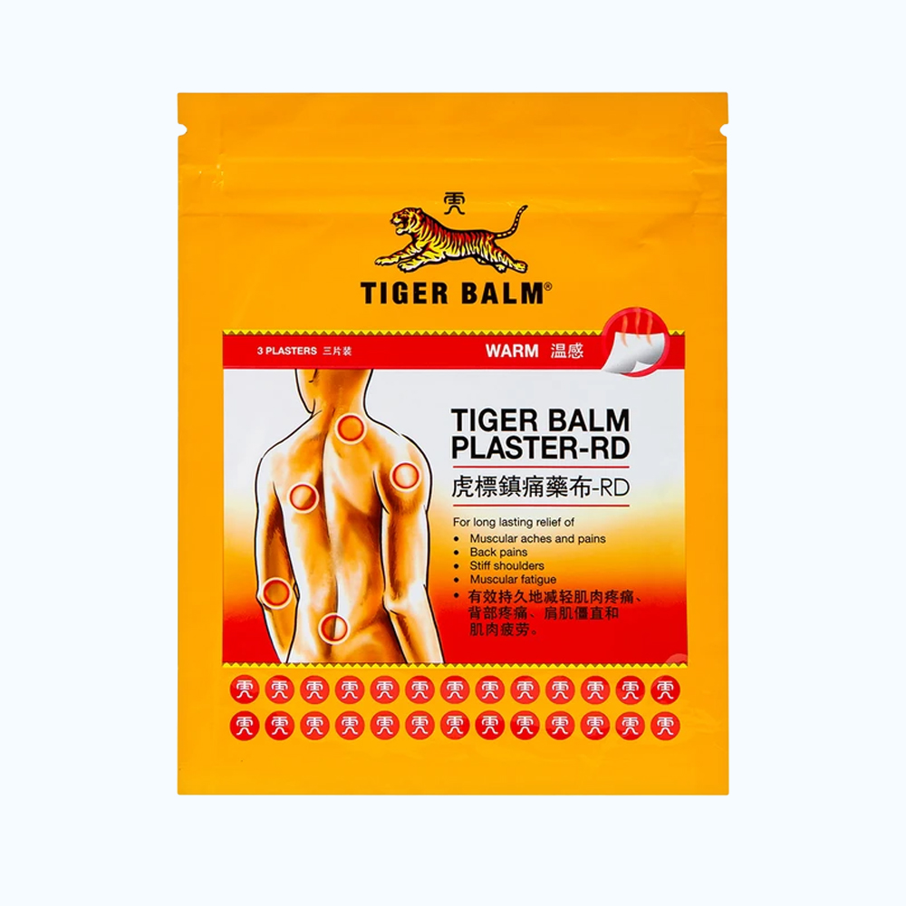 Tiger Balm Plaster Cool (7cm x 10cm) (Hộp 12 Túi x 3 Miếng)