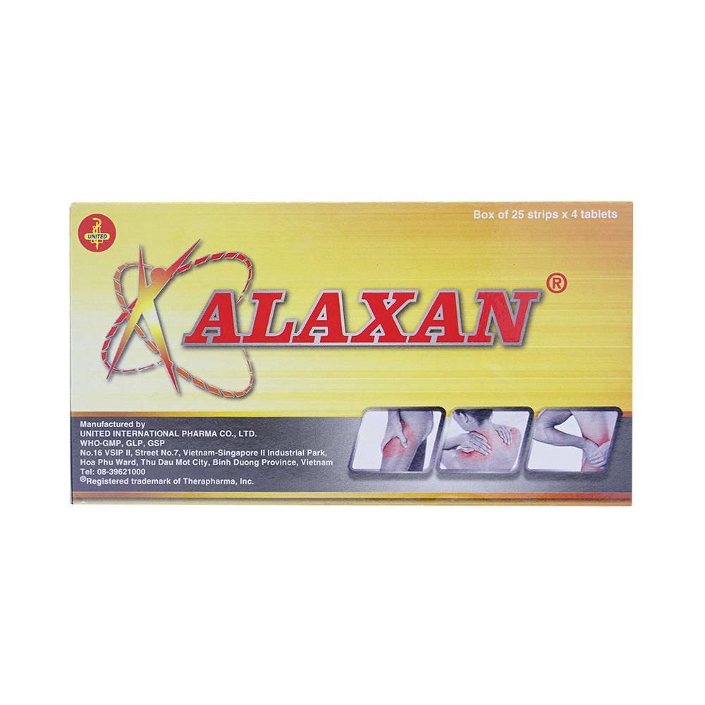 Thuốc Alaxan làm giảm đau các cơn đau, hạ sốt (25 vỉ x 4 viên)