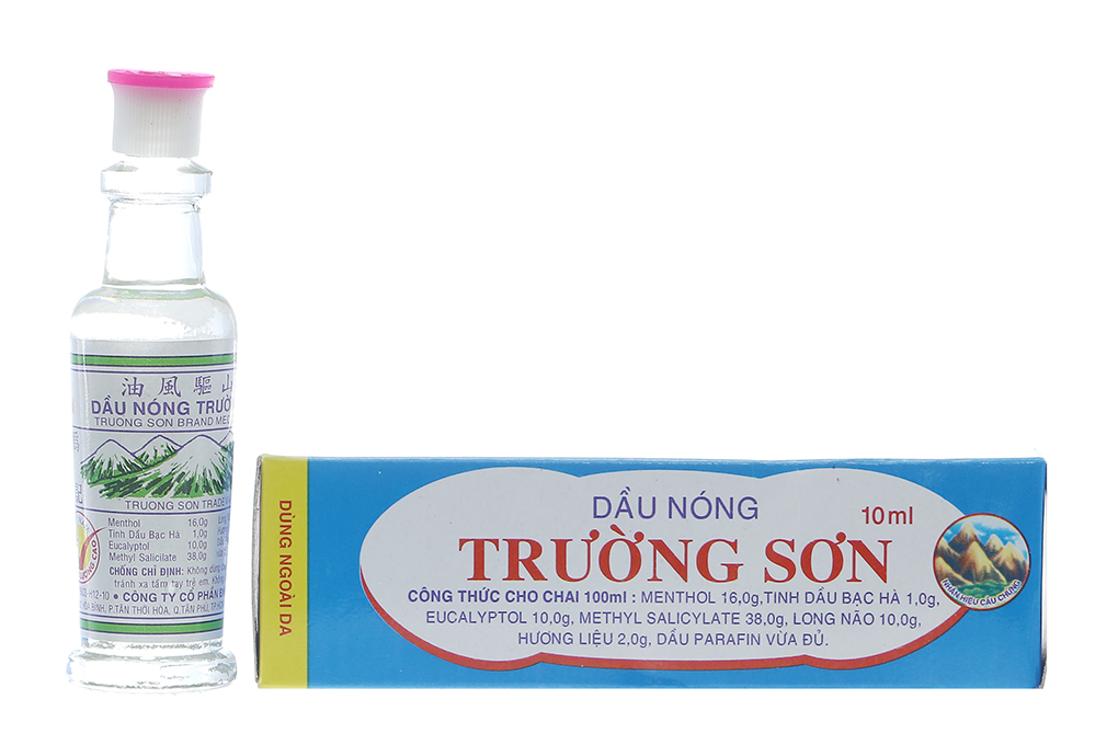 Dầu nóng Trường Sơn điều trị cảm, ho, số mũi, trúng gió (chai 10ml)