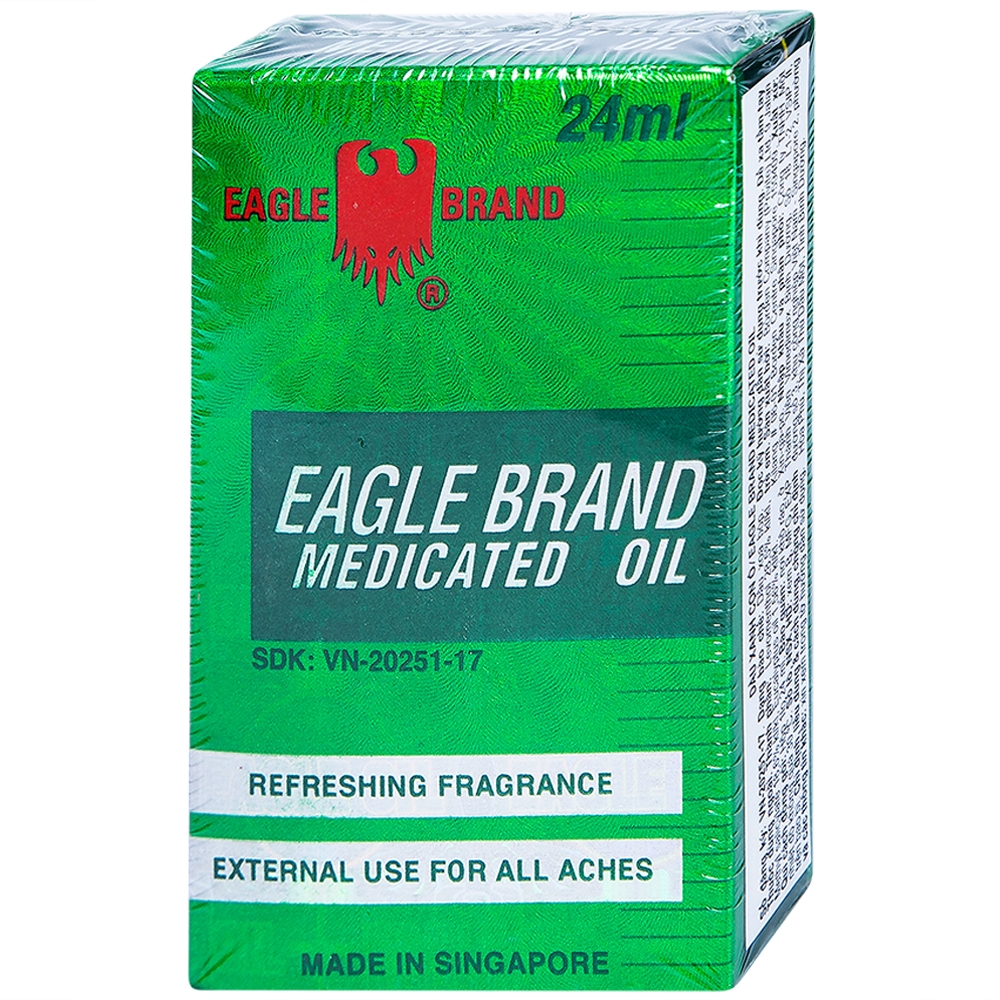 Dầu gió xanh con ó Eagle Brand 24ml giảm cảm cúm, ho khan, nhức đầu, sổ mũi