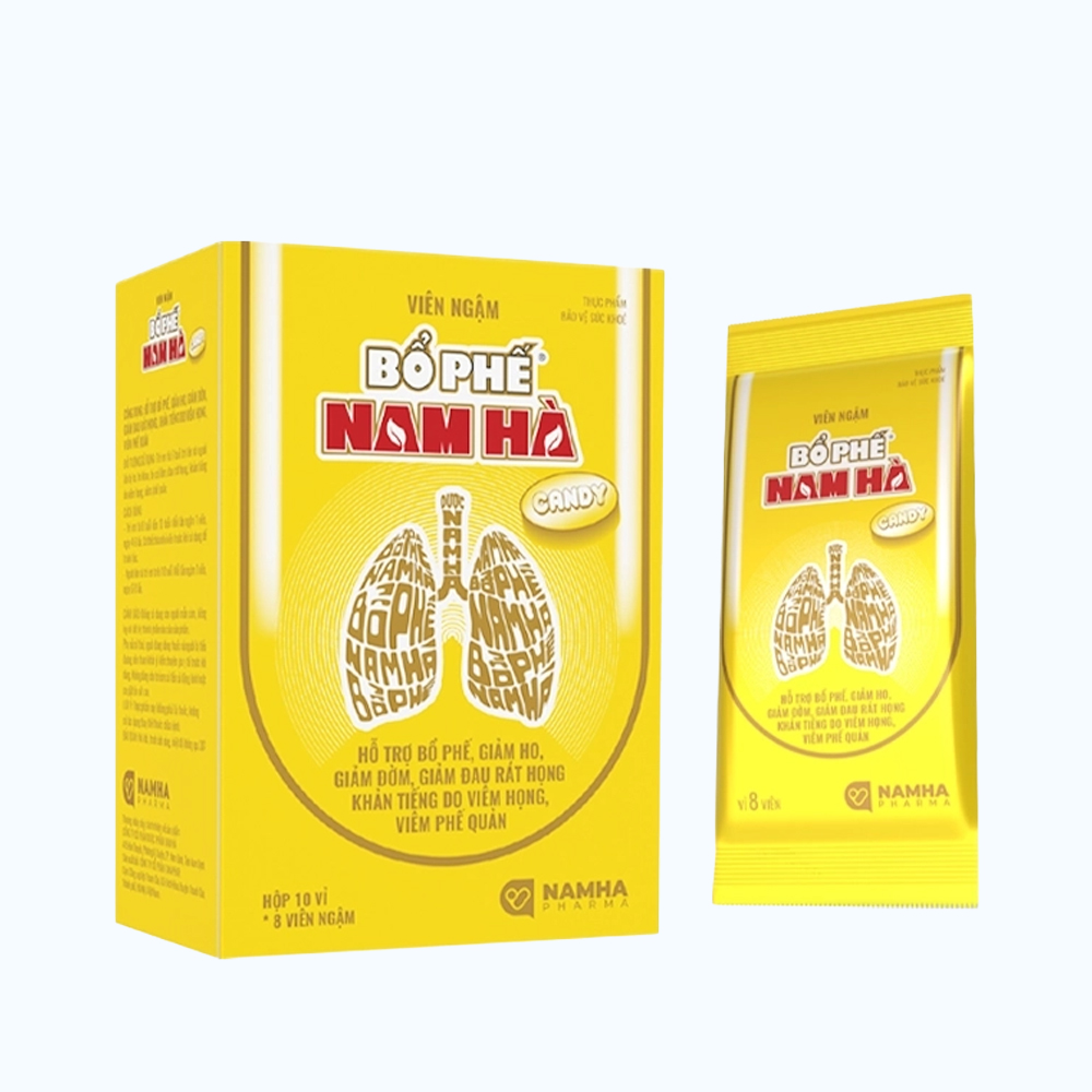 Kẹo ngậm Bổ Phế Nam Hà Candy (Hộp 10 vỉ x 8 viên)