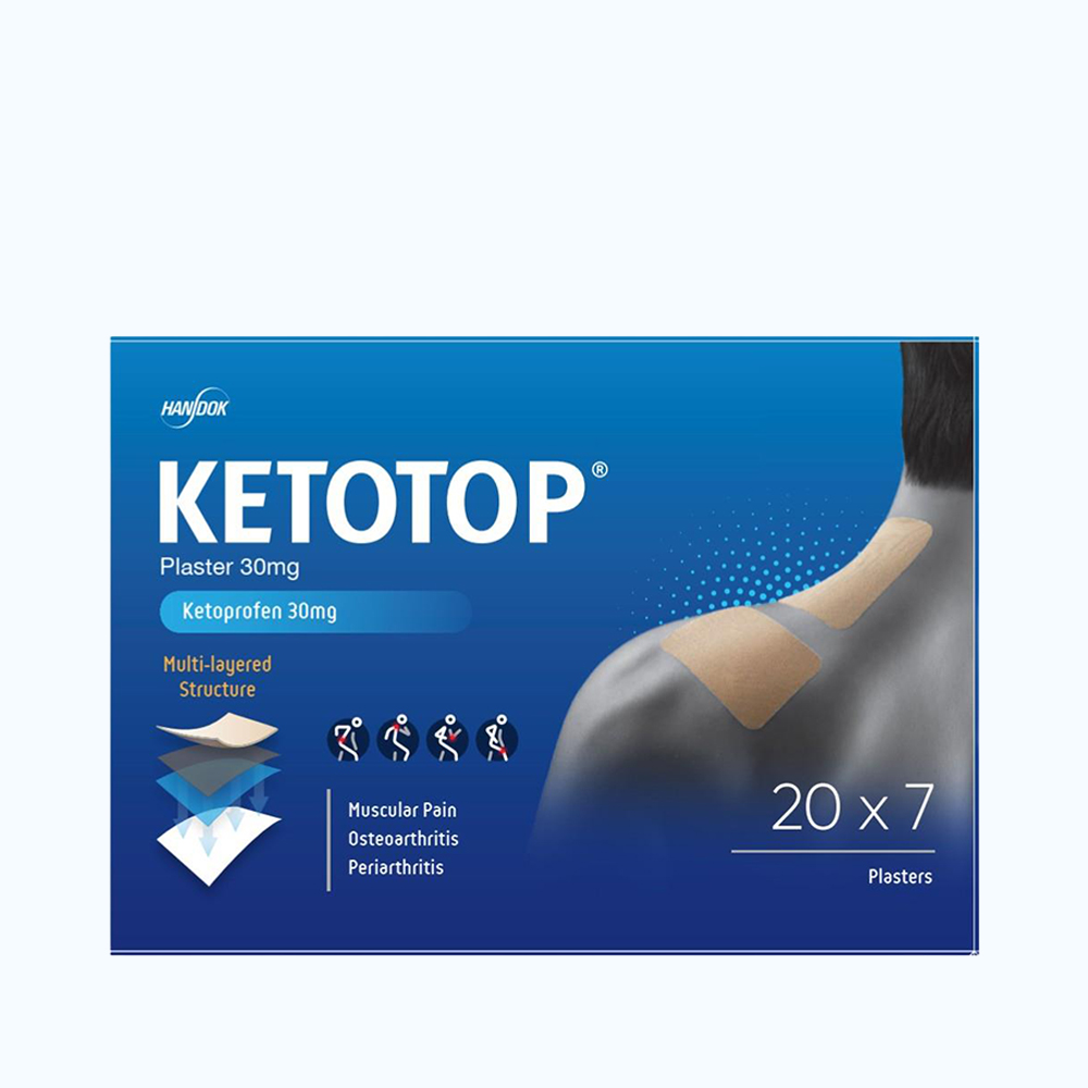 Ketotop Plaster 30mg (Hộp 20 gói x 7 miếng)
