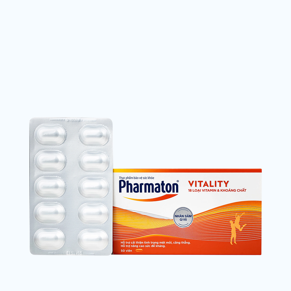 Pharmaton Vitality (Hộp 5 vỉ x 10 viên)