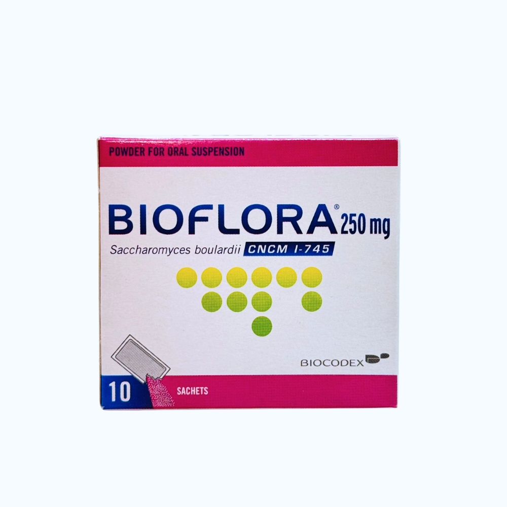 Bioflora 250mg điều trị tiêu chảy cấp (Hộp 10 gói)