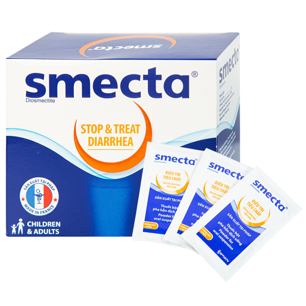 Bột pha uống Smecta Orange-Vanilla 3g điều trị tiêu chảy, rối loạn tiêu hóa (hộp 30 gói)