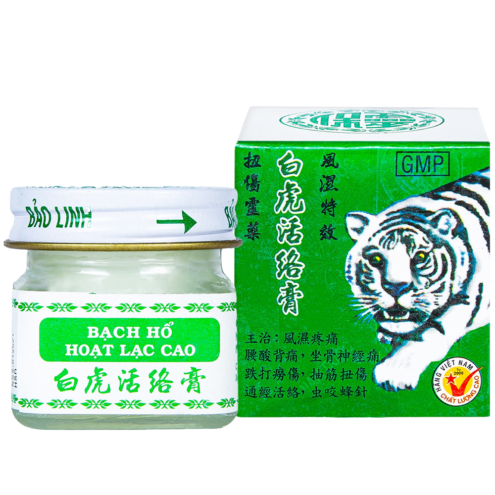 Cao xoa Bạch hổ hoạt lạc cao khu phong, hoạt lạc, tiêu viêm, chỉ thống (chai 20g)