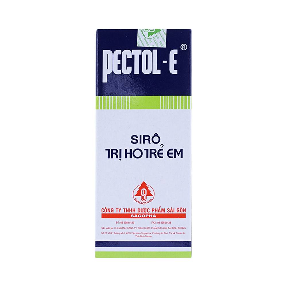 Siro Pectol-E Sagopha hỗ trợ trị ho, viêm phế quản (90ml)