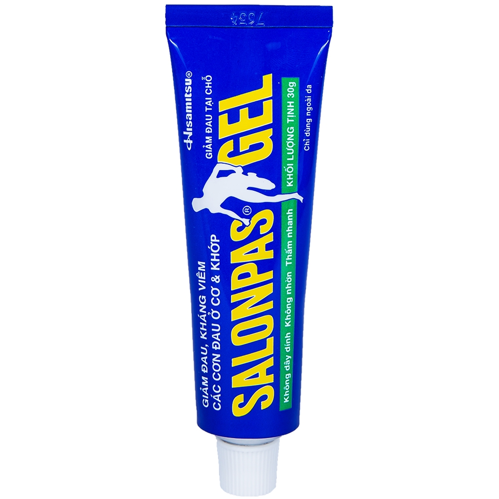 Gel Salonpas giảm đau cơ, đau lưng, đau khớp, cứng vai (tuýp 30g)