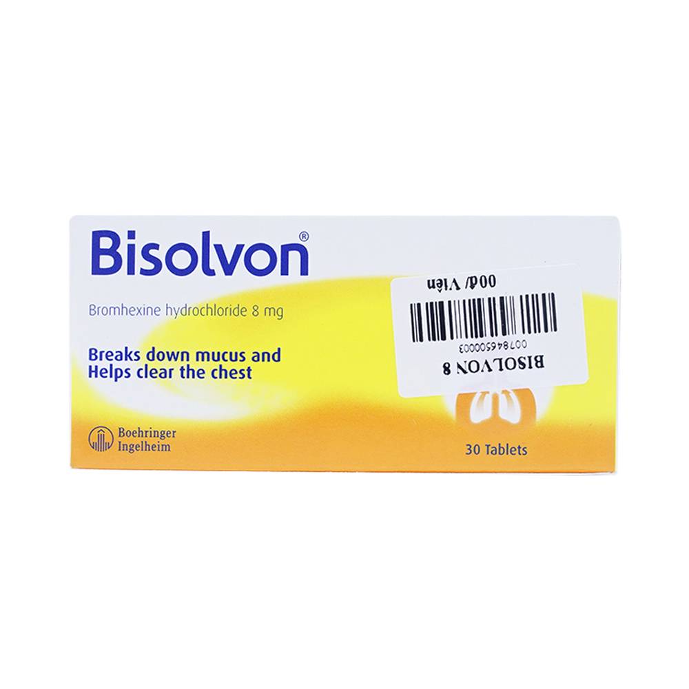 Bisolvon 8mg Tablets hỗ trợ làm loãng đờm (3 vỉ x 10 viên)