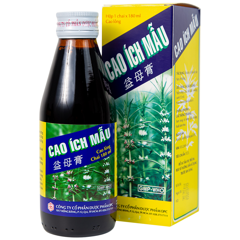 Thuốc Cao Ích Mẫu - OPC điều hòa kinh nguyệt (chai 180ml)