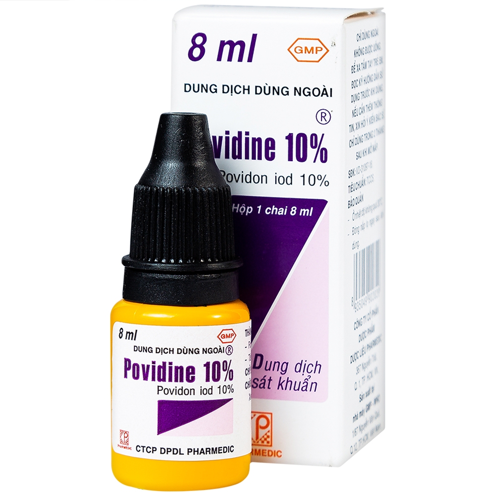 Dung dịch Povidine 8ml sát khuẩn da và niêm mạc (chai 8ml)
