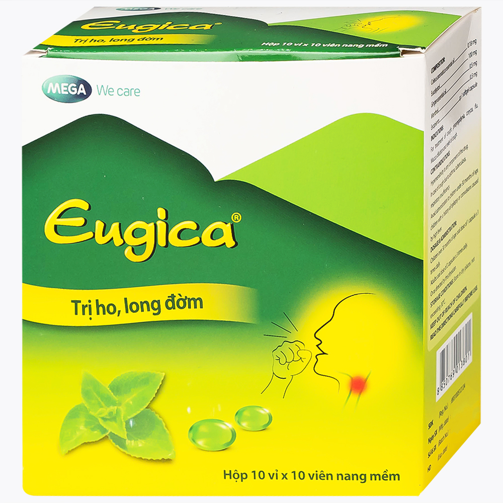 Eugica Xanh: Trị ho, cảm cúm thảo dược (10Vix10V)