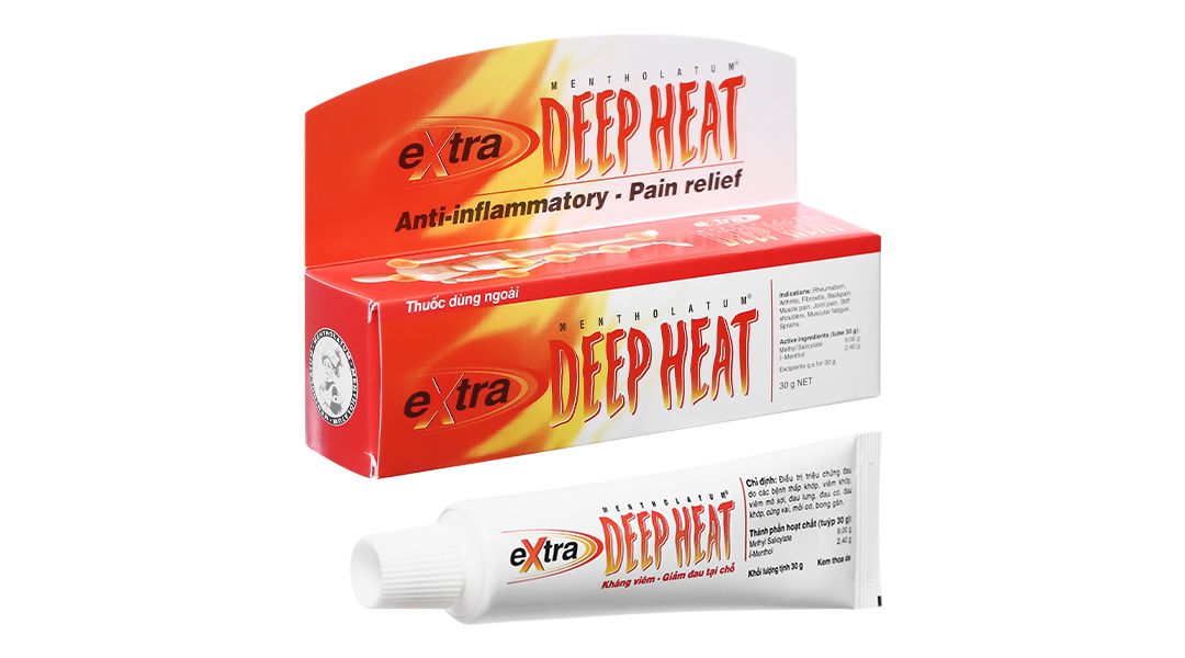 Extra Deep Heat giảm đau thấp khớp viêm khớp đau cơ (tuýp 30g)