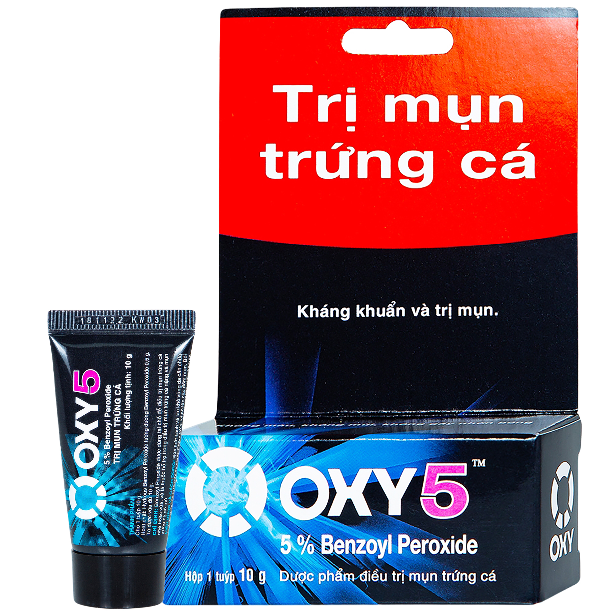 Lotion Oxy 5 điều trị tại chỗ mụn trứng cá (tuýp 5.1g)