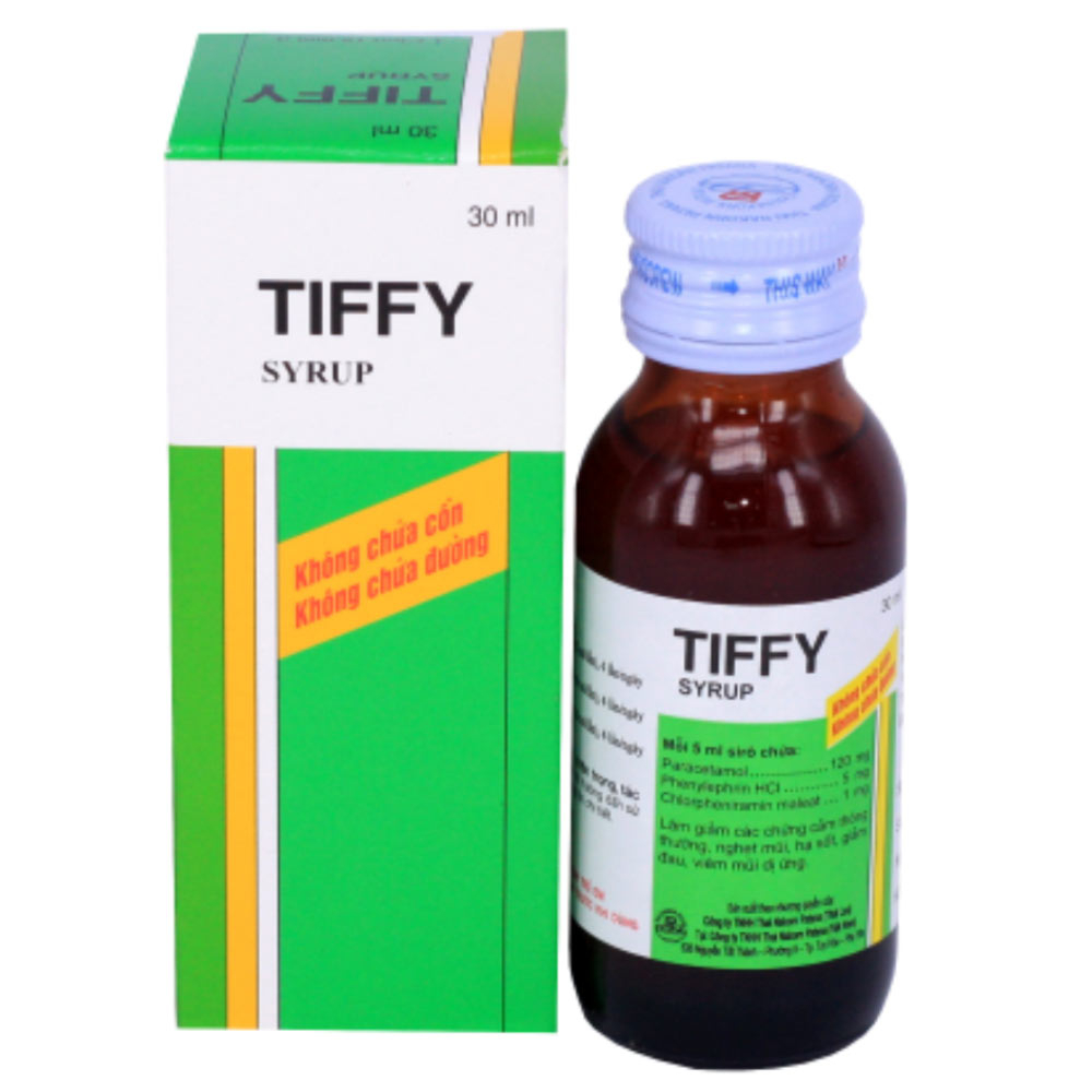 Siro thuốc Tiffy Siro trị các triệu chứng ho cảm thông thường (chai 30ml)