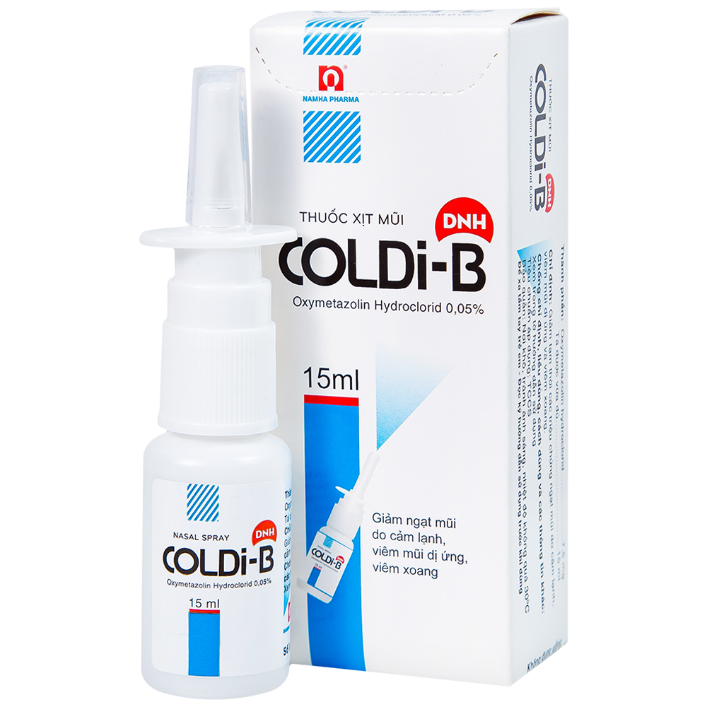 Thuốc xịt mũi Coldi-B giảm ngạt mũi do cảm lạnh, viêm xoang (Chai 15ml)