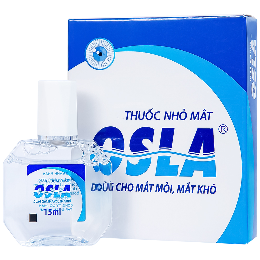 Thuốc nhỏ mắt Osla dùng cho mắt mỏi, mắt khô (Chai 15ml)