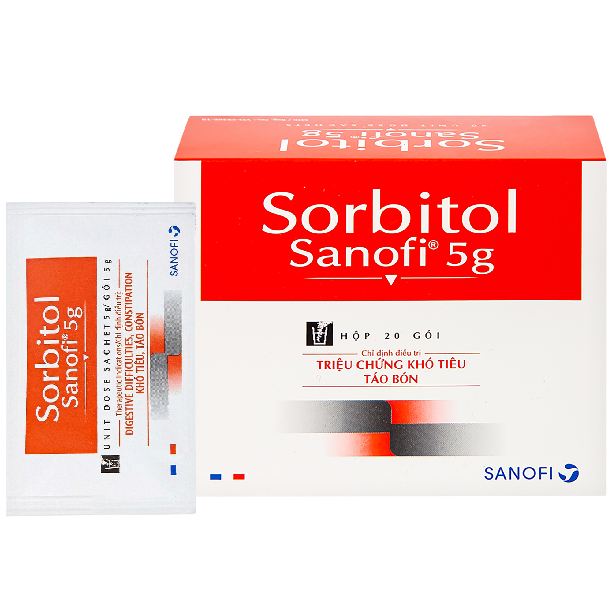 Thuốc Sorbitol Delalande điều trị táo bón và hỗ trợ chứng khó tiêu (20 gói x 5g)
