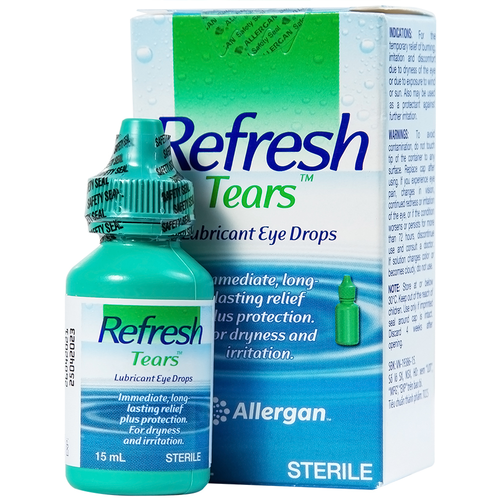 Thuốc nhỏ mắt Refresh Tears 15ml giảm kích ứng, khô mắt (Chai)