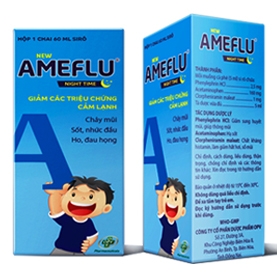 Siro thuốc Ameflu Ban Đêm trị các triệu chứng ho cảm thông thường (chai 60ml)
