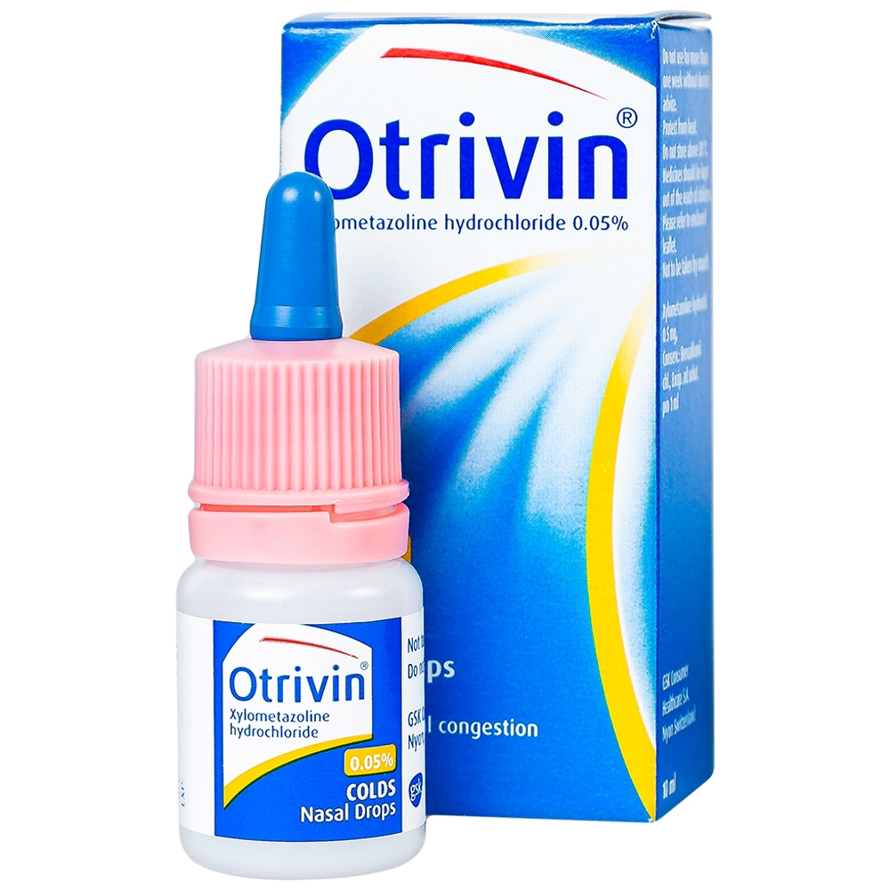 Thuốc nhỏ mũi Otrivin 0.05% điều trị nghẹt mũi và viêm mũi dị ứng (Chai 10ml)