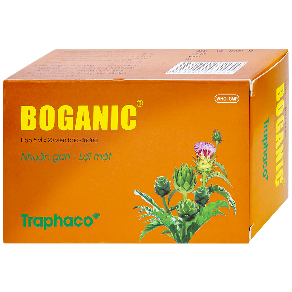 Thuốc bao đường Boganic hỗ trợ các bệnh lý về gan, mỡ máu, giải độc gan (5 vỉ x 20 viên)