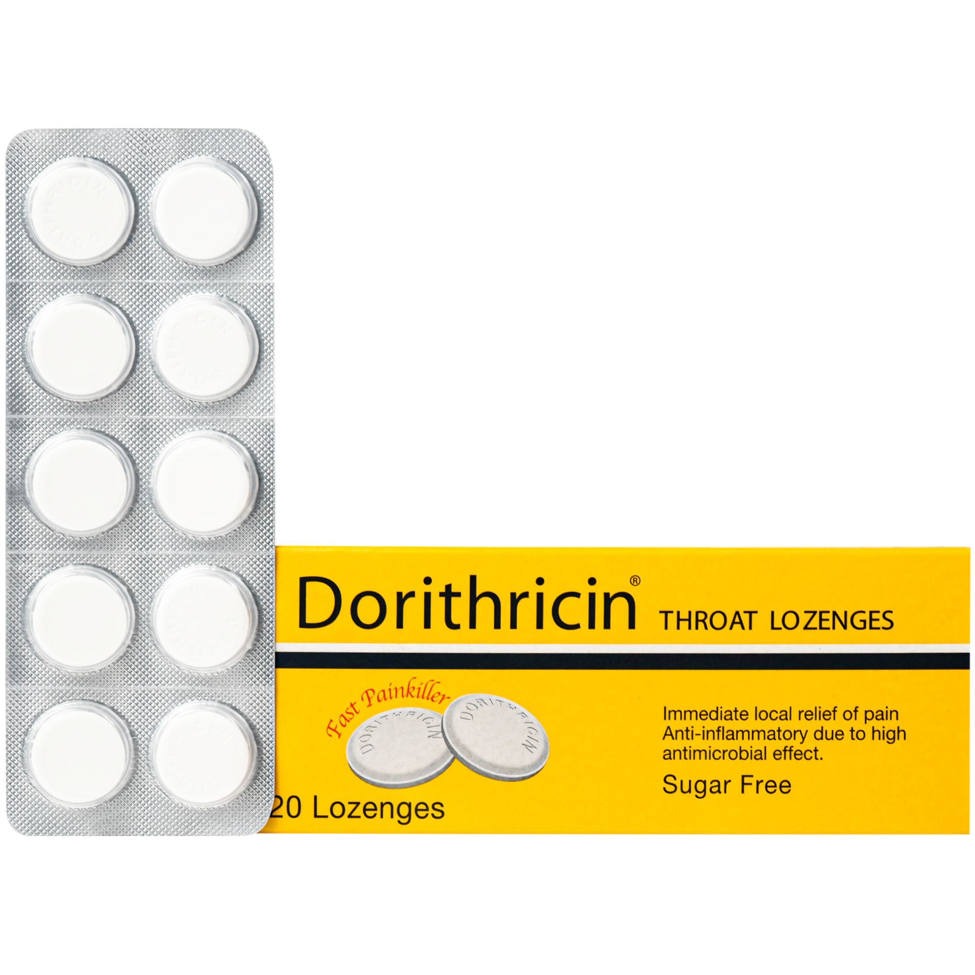 Viên ngậm Dorithricin điều trị đau nhức họng (2 vỉ x 10 viên)