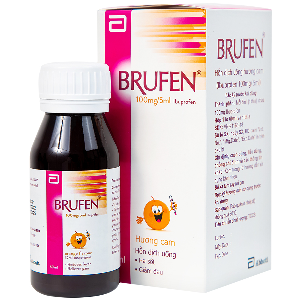 Hỗn dịch uống Brufen Suspension 60ml giảm đau, hạ sốt (chai 60ml)
