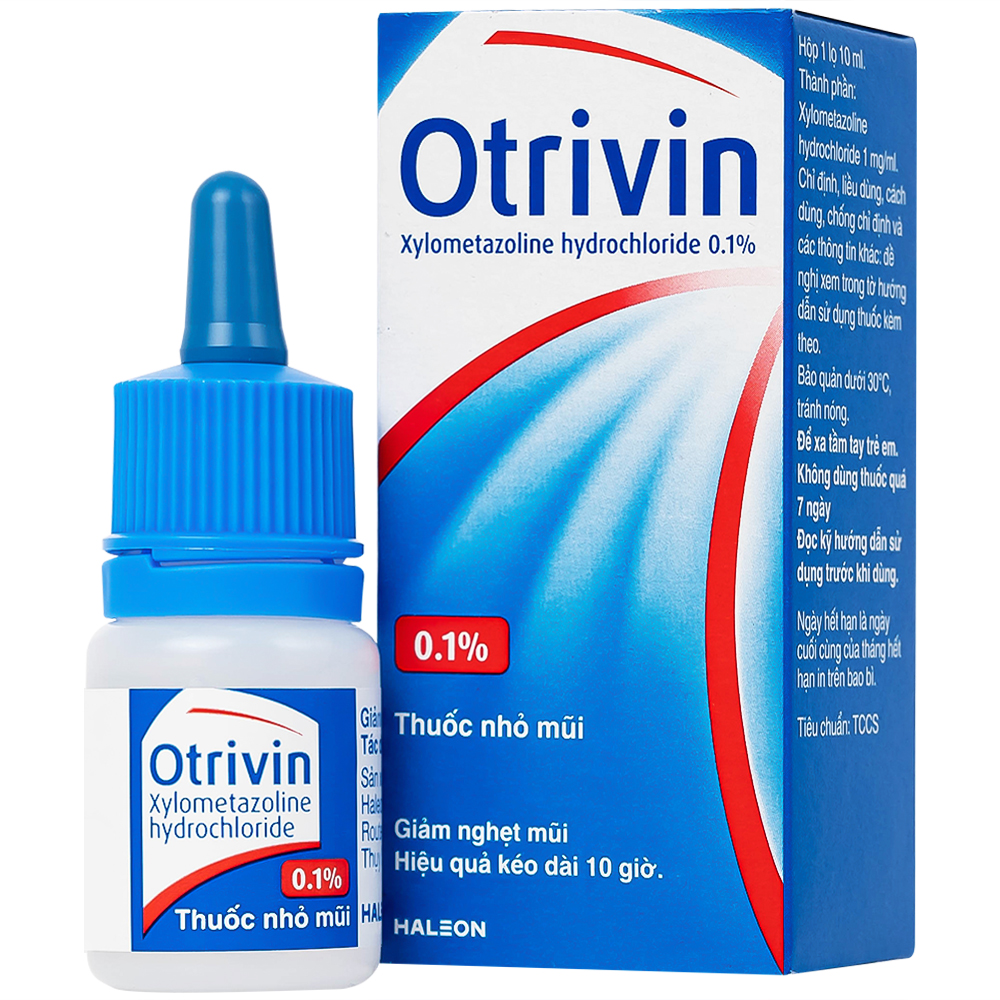 Thuốc xịt mũi Otrivin 0.1% (chai 10ml) giảm nghẹt mũi, viêm mũi dị ứng