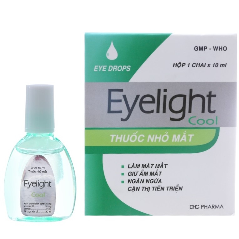 Thuốc nhỏ mắt Eyelight Cool làm mát, giữ ẩm cho mắt, ngăn ngừa cận thị tiến triển (chai 10ml)