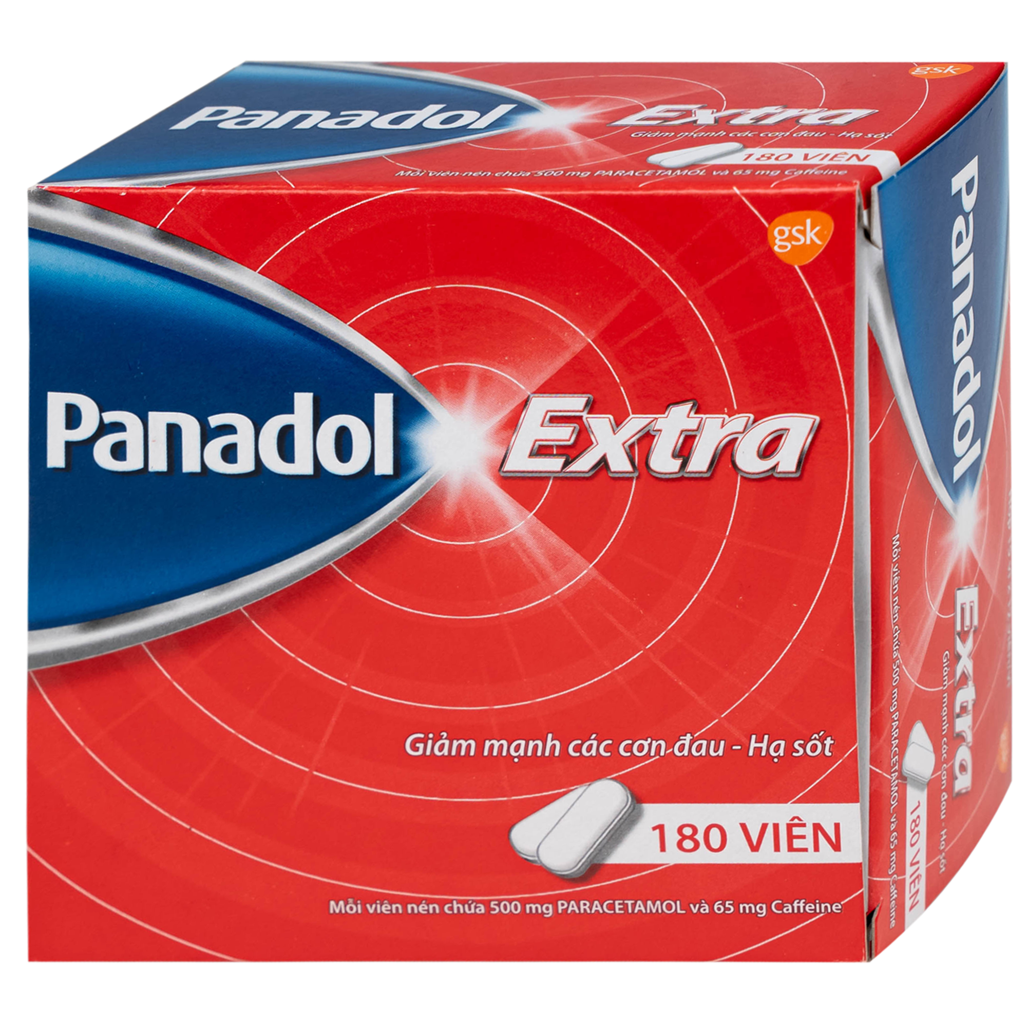 Thuốc Panadol Extra giảm đau, hạ sốt nhanh (15 Vỉ x 12 Viên)
