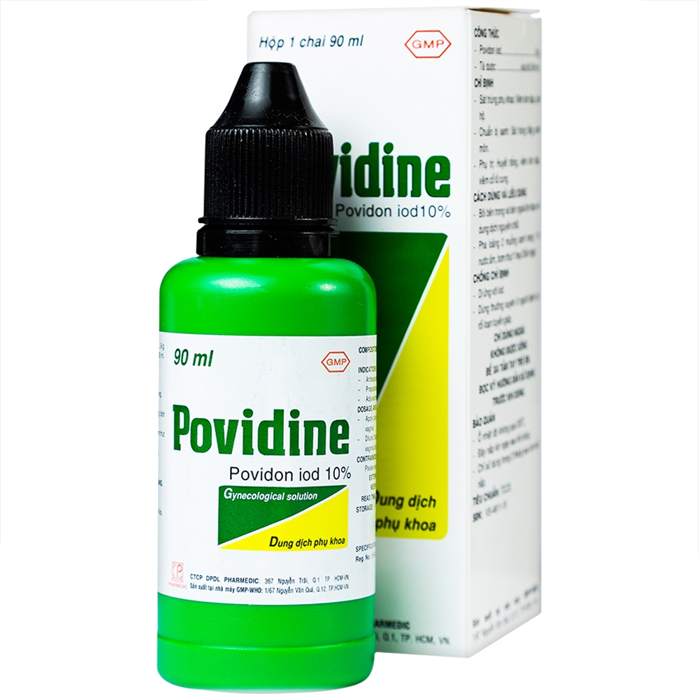 Thuốc Povidine Povidon Iod 10% sát khẩn da (Chai 90ml)