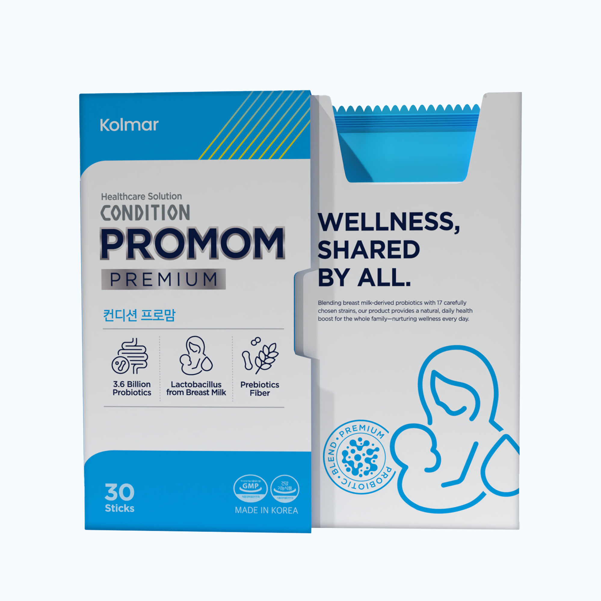 Thực phẩm bảo vệ sức khỏe Kolmar Condition Promom bổ sung lợi khuẩn, hỗ trợ tốt cho tiêu hóa (Hộp 30 gói)