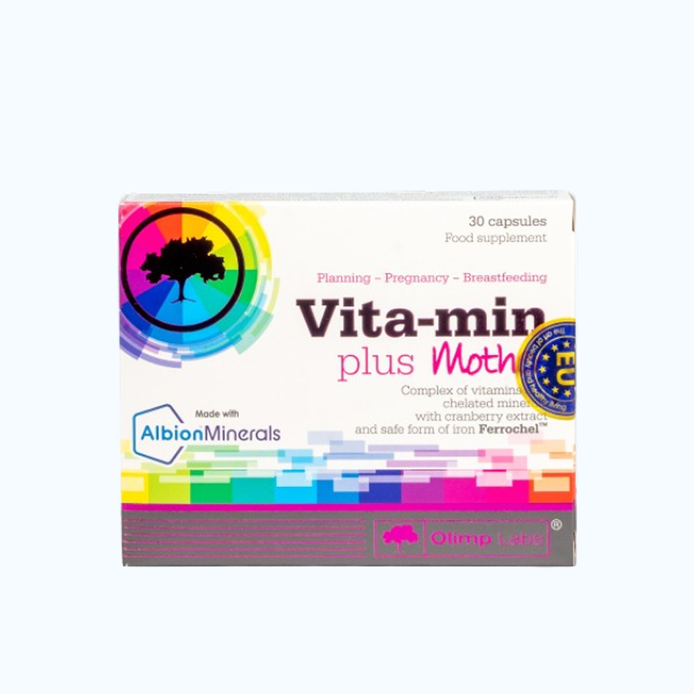 OLIMP LABS Vita-min Plus Mother bổ sung vitamin cho bà bầu (Hộp 30 viên)