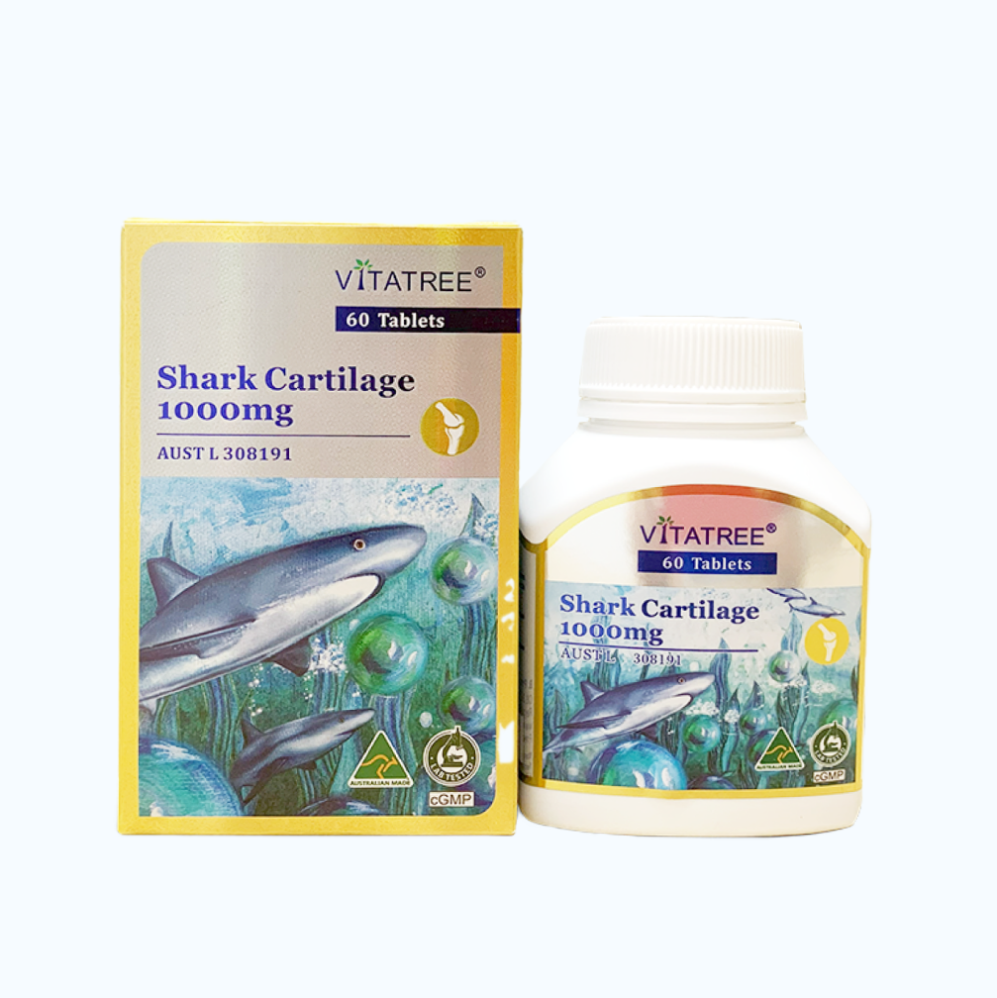 Thực phẩm bảo vệ sức khoẻ Vitatree Shark Cartilage Hỗ Trợ Sụn Khớp (Hộp 60 Viên)