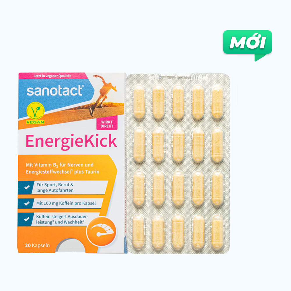 Sanotact Energiekick hỗ trợ cải thiện mệt mỏi (Hộp 20 viên)