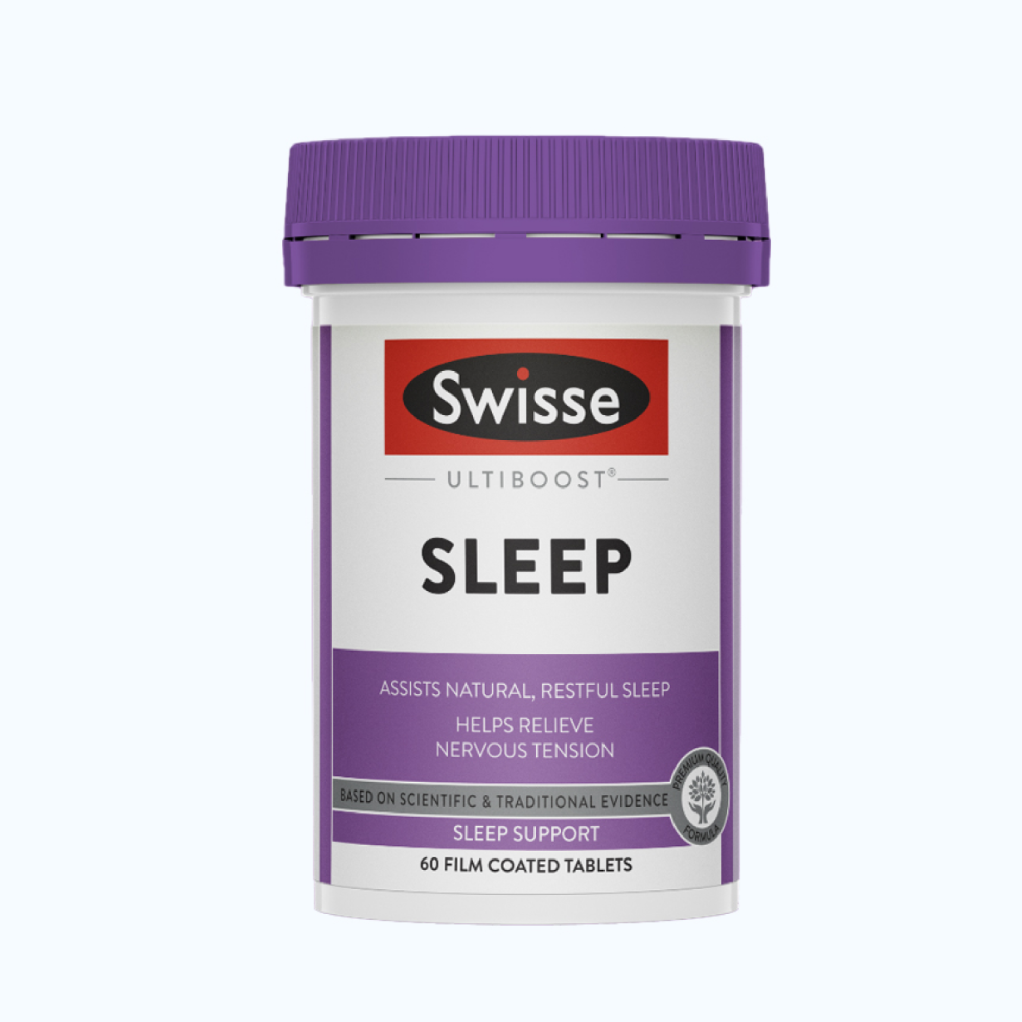 Viên uống SWISSE Ultiboost Sleep Hỗ trợ giấc ngủ, giúp giảm căng thẳng thần kinh (Hộp 60 viên)