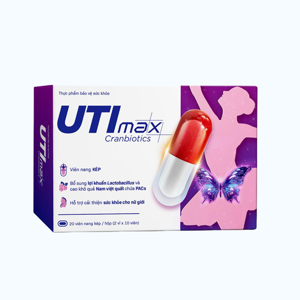 TPBVSK UTIMAX Cranbiotics - Hỗ Trợ Cải Thiện Sức Khỏe Cho Nữ Giới (Hộp 20 viên)