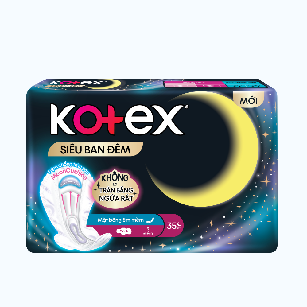 Băng vệ sinh siêu mỏng cánh ban đêm Kotex Style (3 miếng/gói)