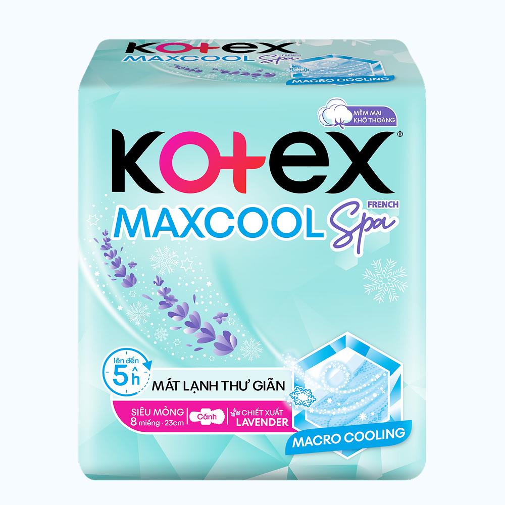 Băng vệ sinh Kotex Thảo Dược Cool mát dịu da (Gói 8 miếng)